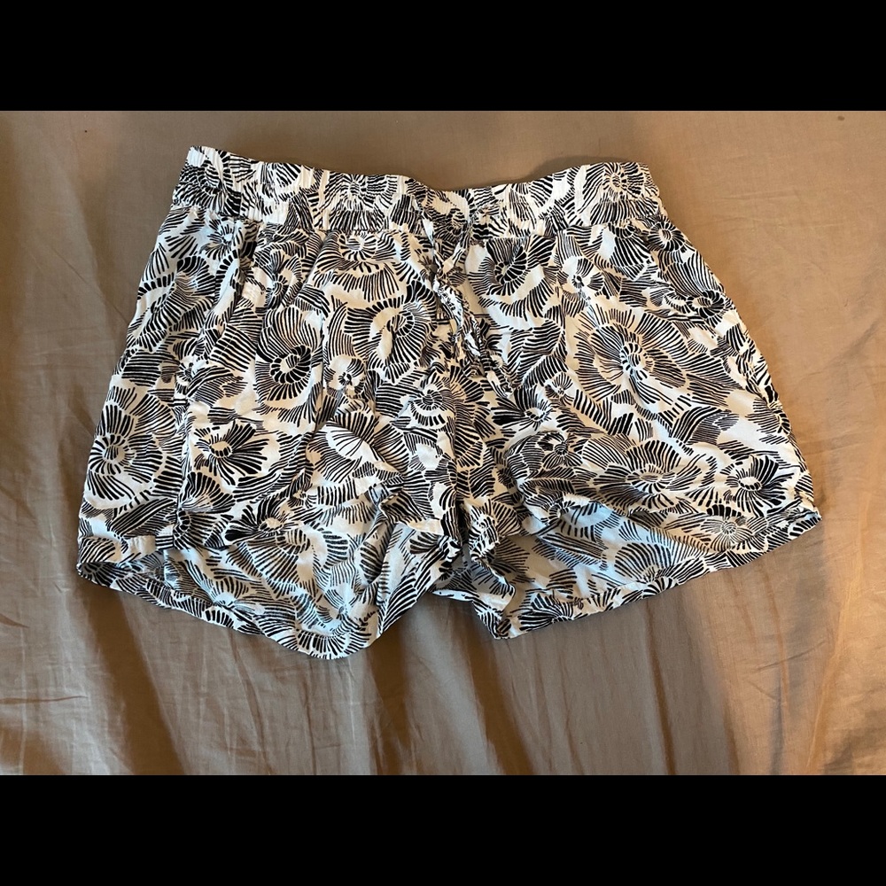 Black and white shorts